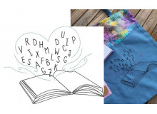 Stickdatei - Doodle Buch Buchstaben